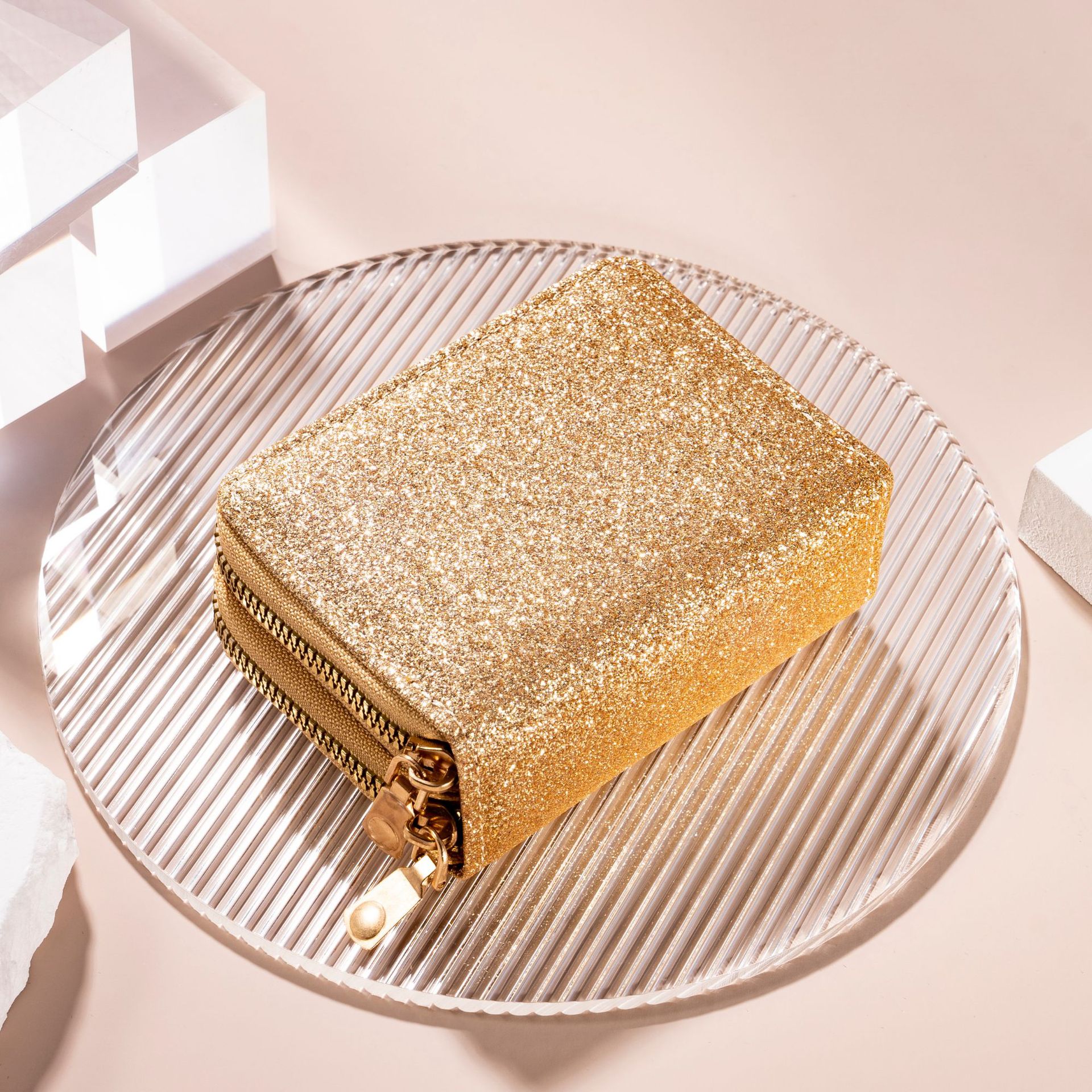 Nuovo stile da donna con doppia cerniera a fisarmonica porta carte con cielo stellato porta carte flash multi slot per carte porta documenti da donna alla moda_voghion.com