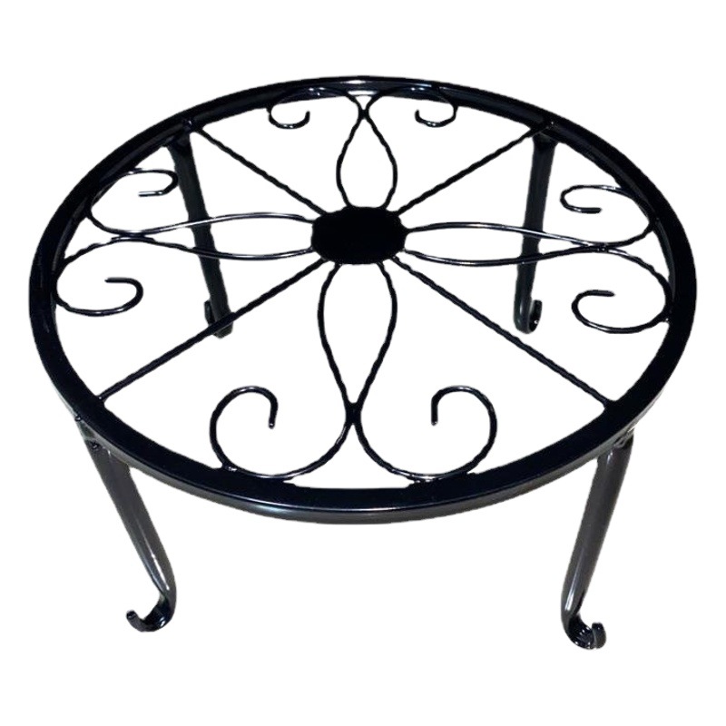 Gardening single-layer iron small flower stand balcony outdoor green radish hanging orchid pot iron flower stand bracket storage rack Indoor