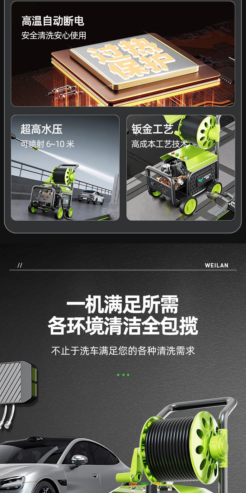 Car Washing Machine High-Pressure Water Gun for Home Use 220V High-Power New Model Car Cleaning Tool Powerful Floor Cleaning Booster Washer