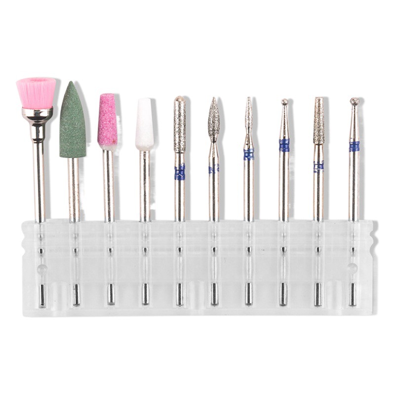 Transfronterizo manicura especial traje de cabeza de molienda de acero de tungsteno removedor de uñas máquina de molienda de piel muerta cabeza de molienda de aleación en caja