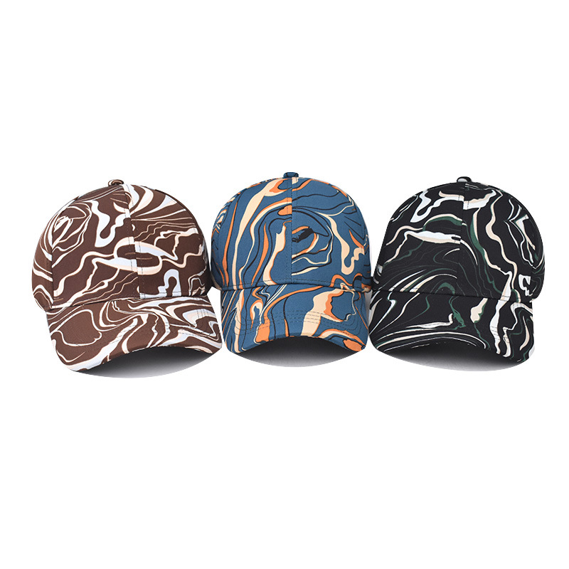Transfronterizo nuevo al aire libre de moda estilo chino gorra de béisbol hombres y mujeres tie-dyed Plaid peaked Cap Plaid sombrero de moda