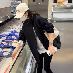 连帽中长款工装风衣外套女2025秋新款韩系感宽松休闲大衣百搭时尚