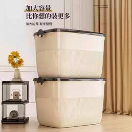 桌面带盖塑料收纳盒家居储物盒家用客厅杂物零食玩具化妆品整理盒