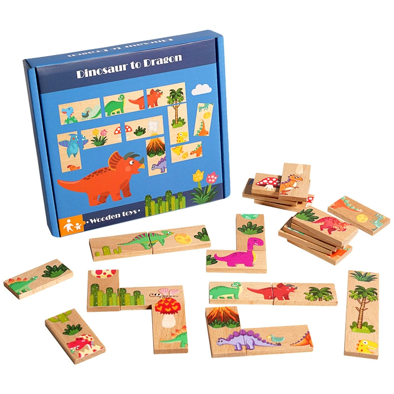 Brainteaser wooden dinosaur solitaire puzzle, ages 6+, 16.5×15×2.5 cm, CPC/CE