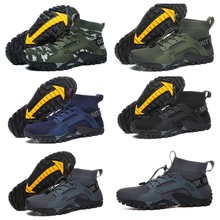 户外大码飞织鞋登山鞋男徒步漫跑溯溪鞋透气露营山地厚底鞋低中帮