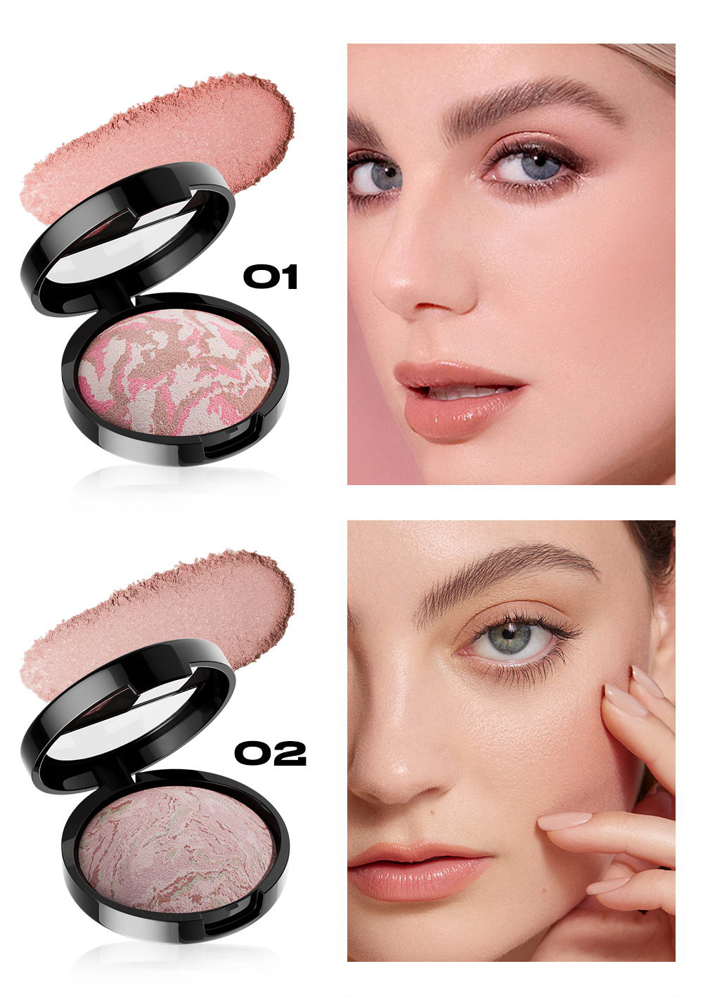 YOUNG VISION 4-color Pork Belly Baking Powder Foundation is a fine and smooth powder that can enhance skin tone and set the makeup undefined