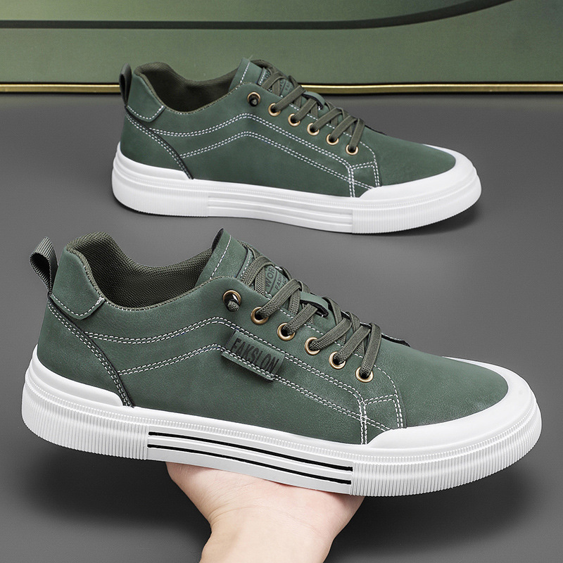 2025 primavera nuevas zapatillas de deporte para hombre moda coreana adolescente todo fósforo casual zapatos blancos estudiantes zapatos de moda para hombres