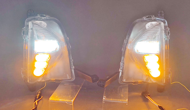 Suitable for 16-18 Toyota Prius Led Daytime Running Lights Daytime Running Lights Turn Signals Front Fog Lights Prius