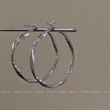 Серьги-кольца, небольшие серьги, легкий роскошный стиль, изысканный стиль