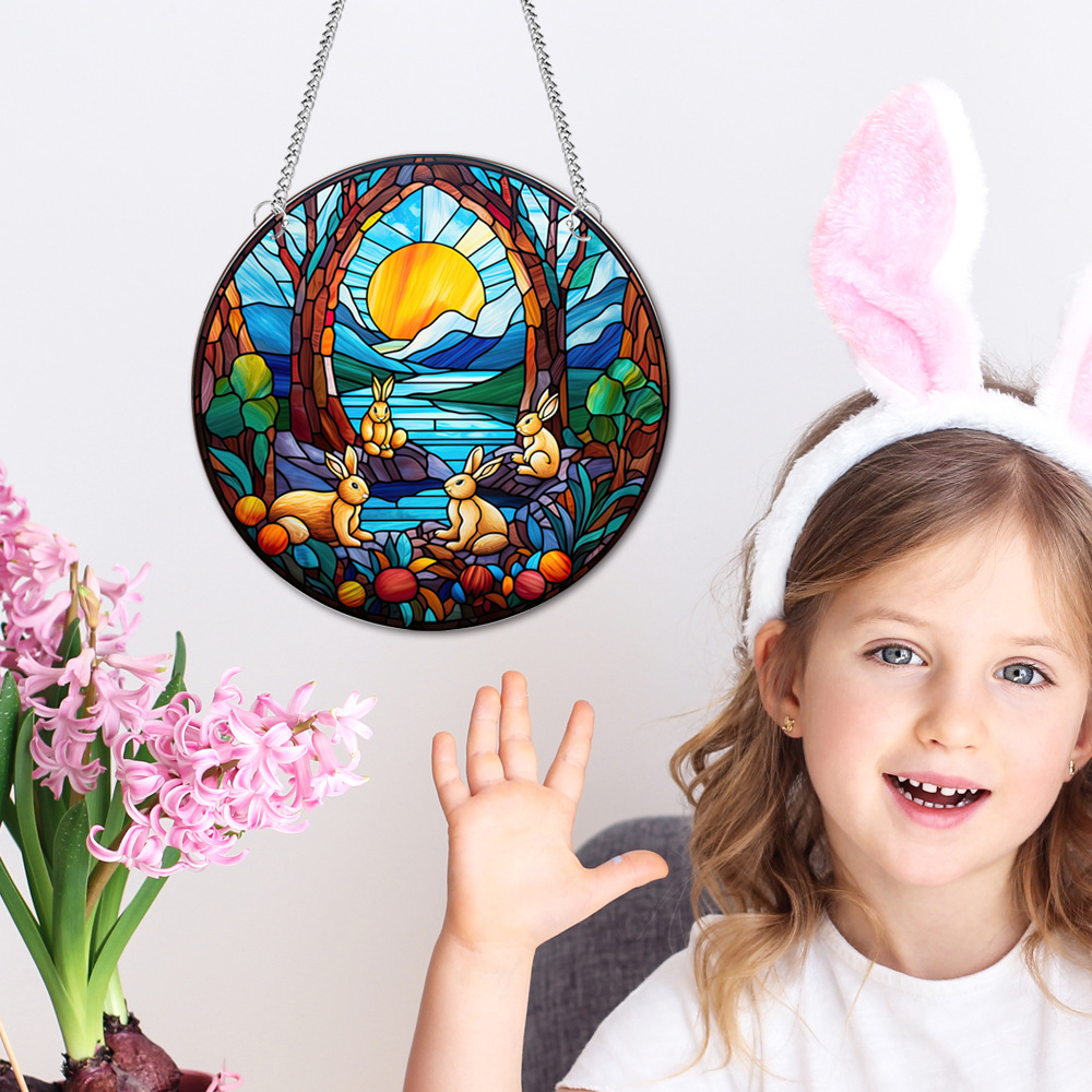 95g Weight pendant Home Textiles & Decor Type Acrylic Material Easter Festival Rabbit Pattern Casual, Elegant, Classical Style Easter Casual Elegant Classical Rabbit Arylic Party Supplies Decorations 120