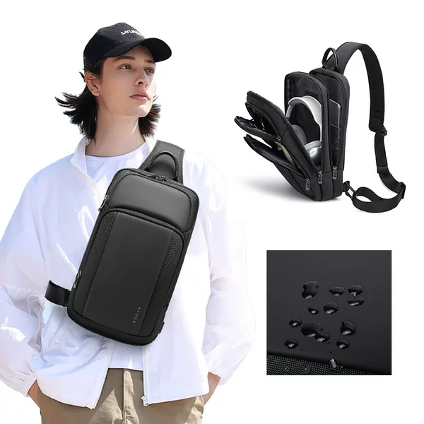 Bange New Crossbody Bag, High-End Men's Bag, Men's Chest Bag, Waterproof Casual Shoulder Bag, Cross-Border Sling Bag