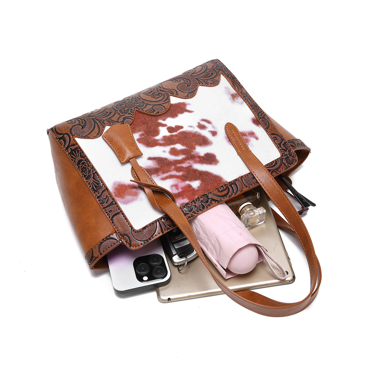 Retro Mode Damen Satchel Schulter Umhängetasche Wollsamt Damen Tasche_voghion.com