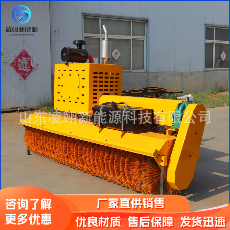 车载除雪滚刷扫雪机可卸式除雪刷市政道路破冰除雪设备