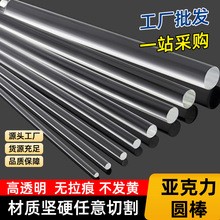 亚克力圆棒攻牙加工透明有机玻璃棒打孔PMMA透明实心棒切割定制