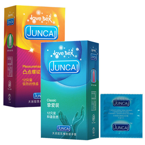 JUNCAI/Juncai Condoms Bold Love Condoms Vitality Passion Love Intimacy 12 Pack Adult Products