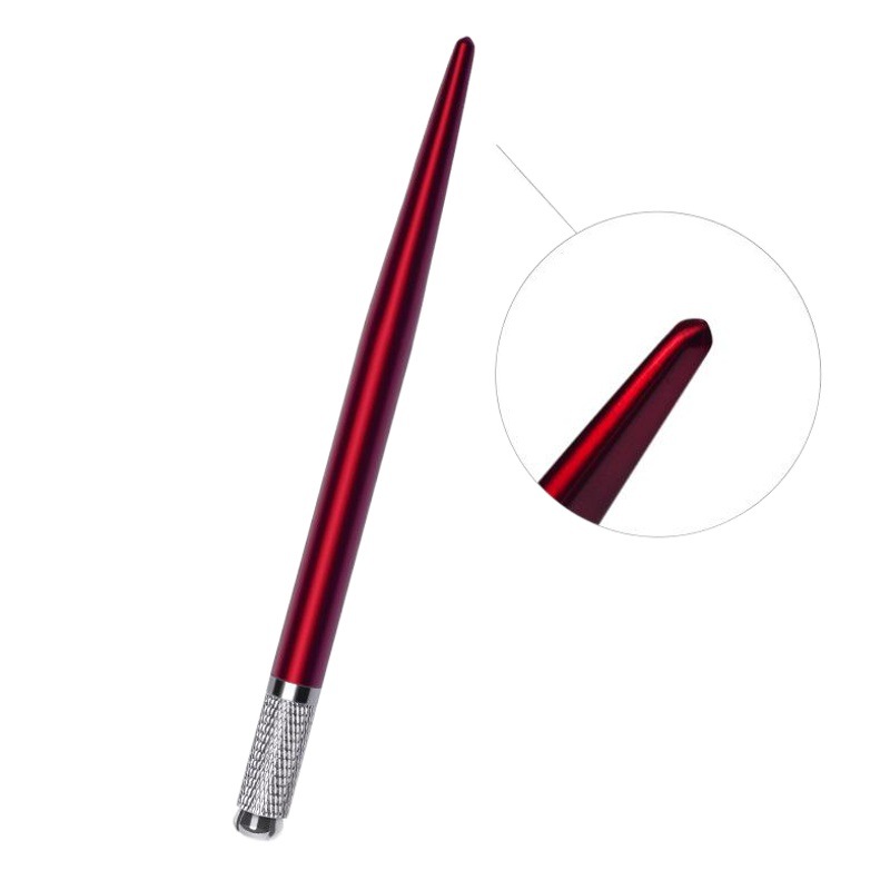 Factory direct paint pointed tail tattoo embroidery pen No. 41 eyebrow tattoo pen Korean metal tattoo handmade pen