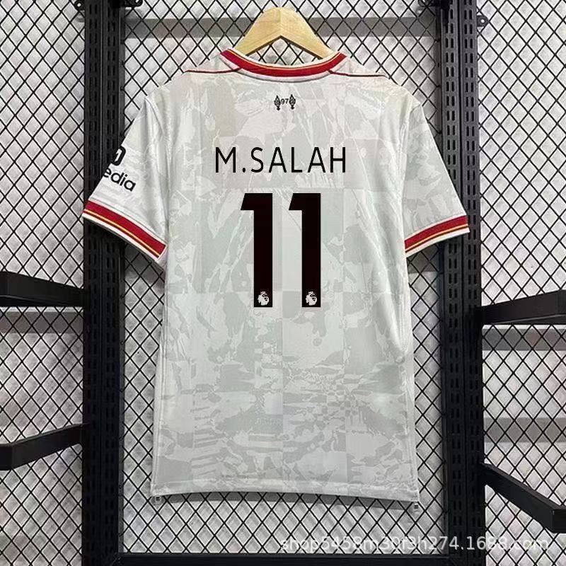 2425 Liverpool No.2 Away No.11 Salah Jersey Home and Away Fans Edition Top Football Uniform Match 2425 Liverpool No.2 Away No.11 Salah Jersey Home and Away Fans Edition Top Football Uniform Match