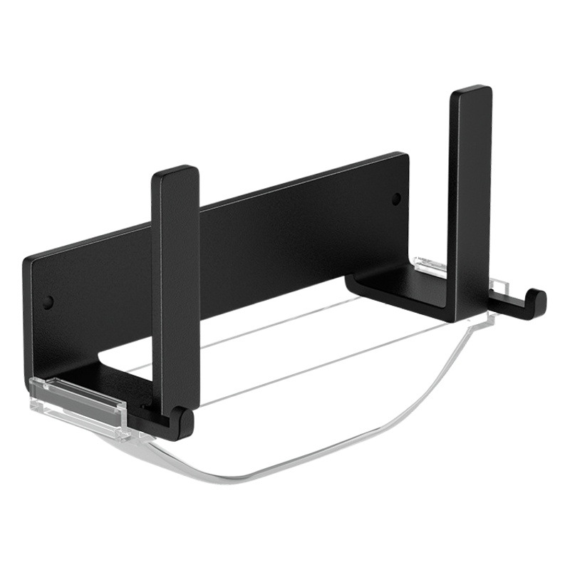 Kitchen Punch-free Black Pot Lid Rack Wall-mounted Cutting Board Chopping Board Chopping Board Storage Rack Pot Lid Storage Hanging Rack