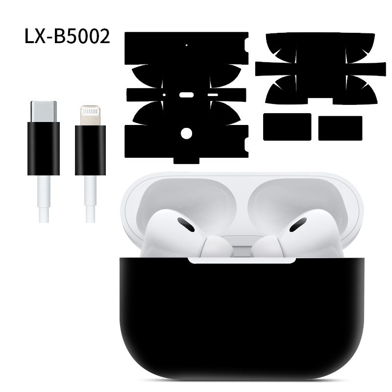 Adecuado para pegatinas de AirPods Pro2/Pro3, textura mate, película para auriculares Apple, película protectora de cobertura total