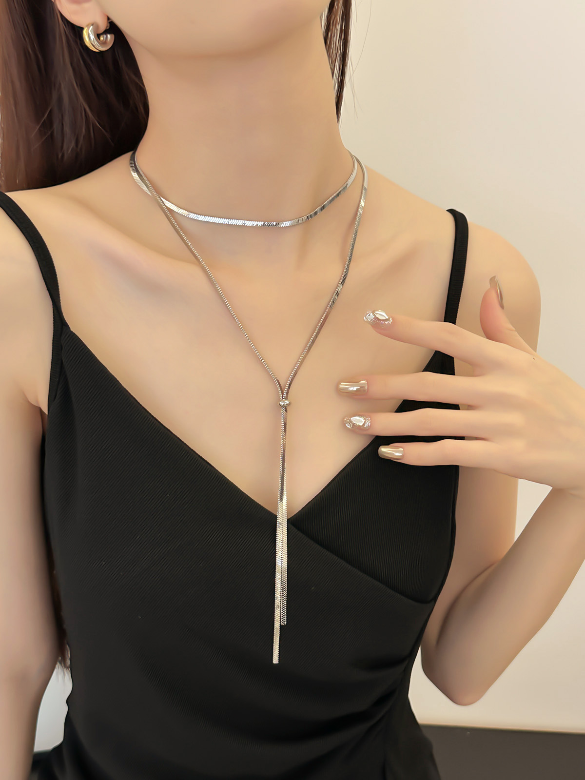 20g Weight 304 Stainless Steel Pendant Material Necklace Classification 304 Stainless Steel Chain Material snake chain Chain Type 1 Piece Quantity Banquet, Date Occasion 304 Stainless Steel Material Geometric Pattern Women's Gender Elegant, Simple Style Style Plating Craft Geometric 304 Stainless Steel Elegant Simple Style Plating 304 Stainless Steel Necklace 19