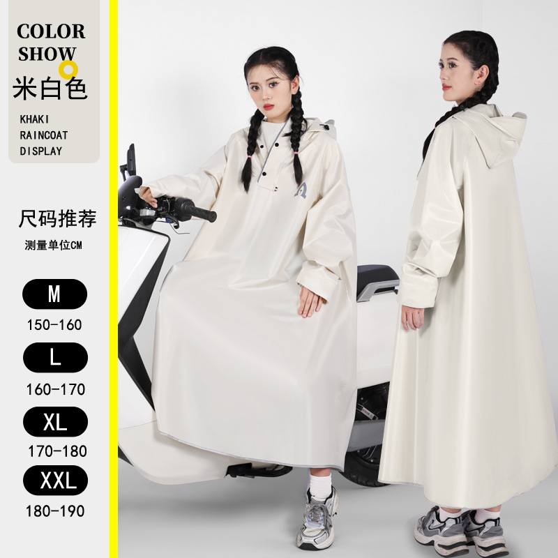 Impermeables con mangas largas, tormenta de cuerpo completo, coche eléctrico, hombres y mujeres engrosados, batería para adultos, coche eléctrico, poncho especial para montar