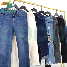 二手服装出售牛仔裤女装杂款旧衣服出口东南亚跨境外贸按斤卖45kg