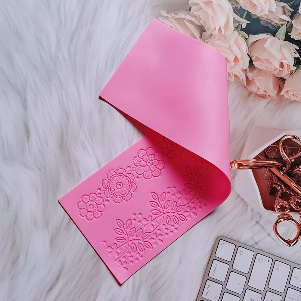 encaje 382 - 258 molde de silicona pastel de encaje molde de relieve herramientas de decoración de pastel de chocolate esterilla de relieve