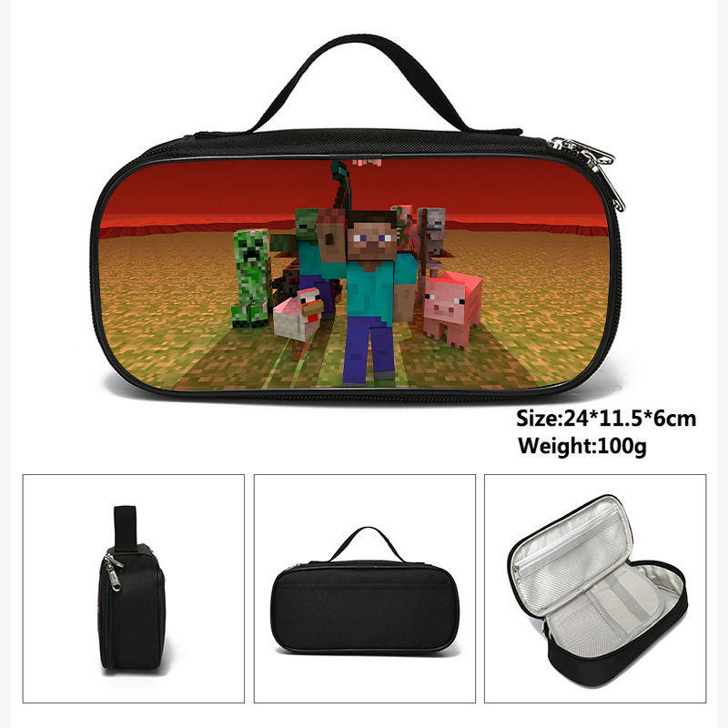 Spot estuche para lápices de dibujos animados My World mincraft estuche para lápices para estudiantes de primaria y secundaria image 2