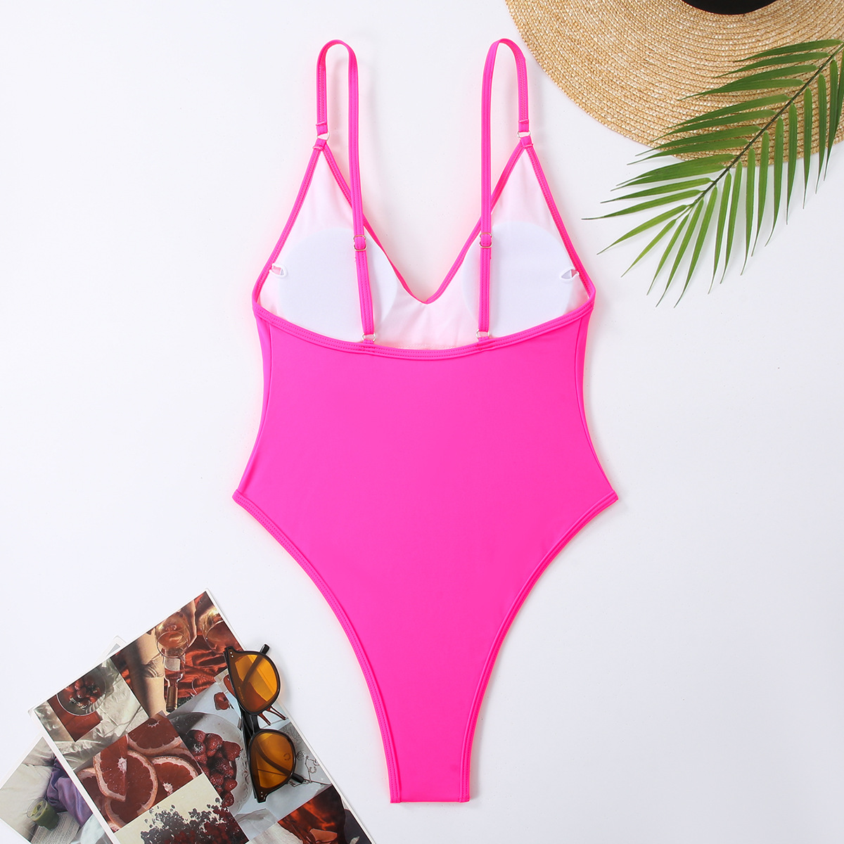 175g Weight Sleeveless Sleeve Length Pullovers Placket Type Nylon, Polyester Fabric Type Regular Top Length One-pieces Tops Type 1 Piece Quantity Swimming Pool, Beach Occasion Strap Neckline Skinny Fit Type Solid Color Pattern Women's Gender Beach Style Women's Beach Solid Color 1 Piece Tankinis Swimwear 17