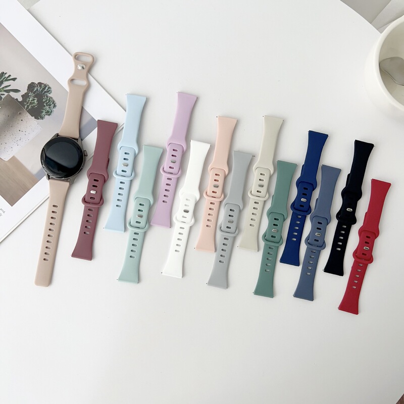 For Samsung/Jiaming/Huawei GT4 Small Man Waist Soft Silicone Strap 14/18/20/22mm Cross-border Watch Strap