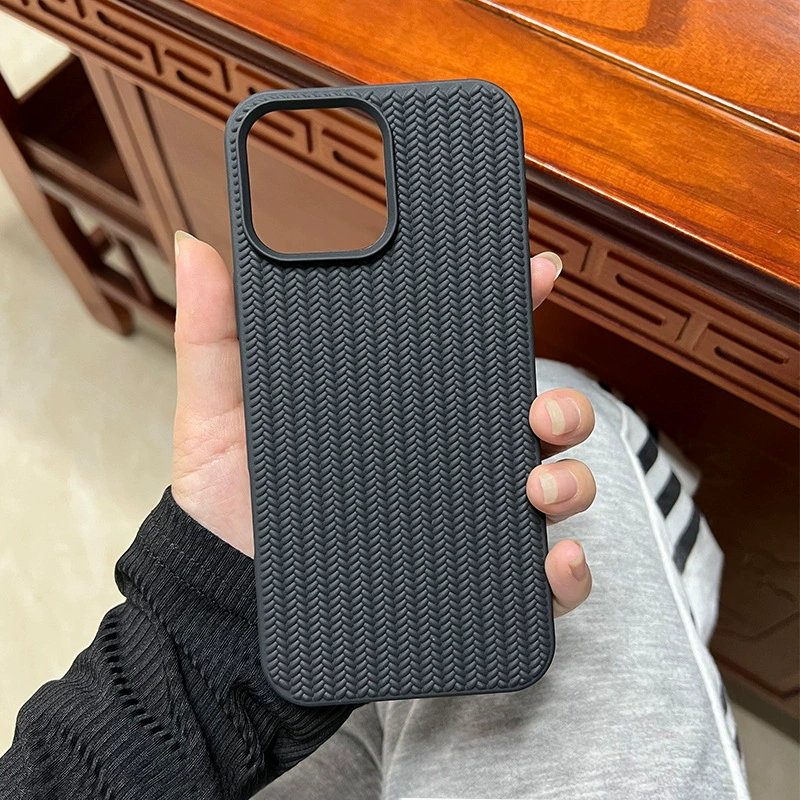 Phone case Apple iPhone 17 Pro — knitted texture, simple elegant fall protection