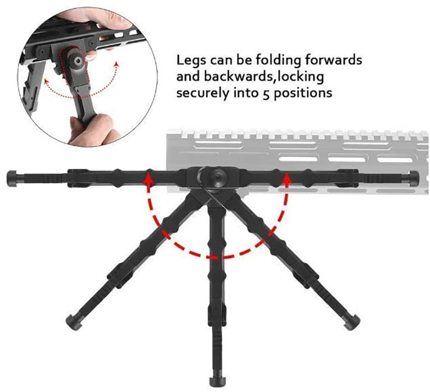 V9 Split MLok Tripod, M-LOK Metal Tactical Bracket, Black Mlok Tripod_desvips.com