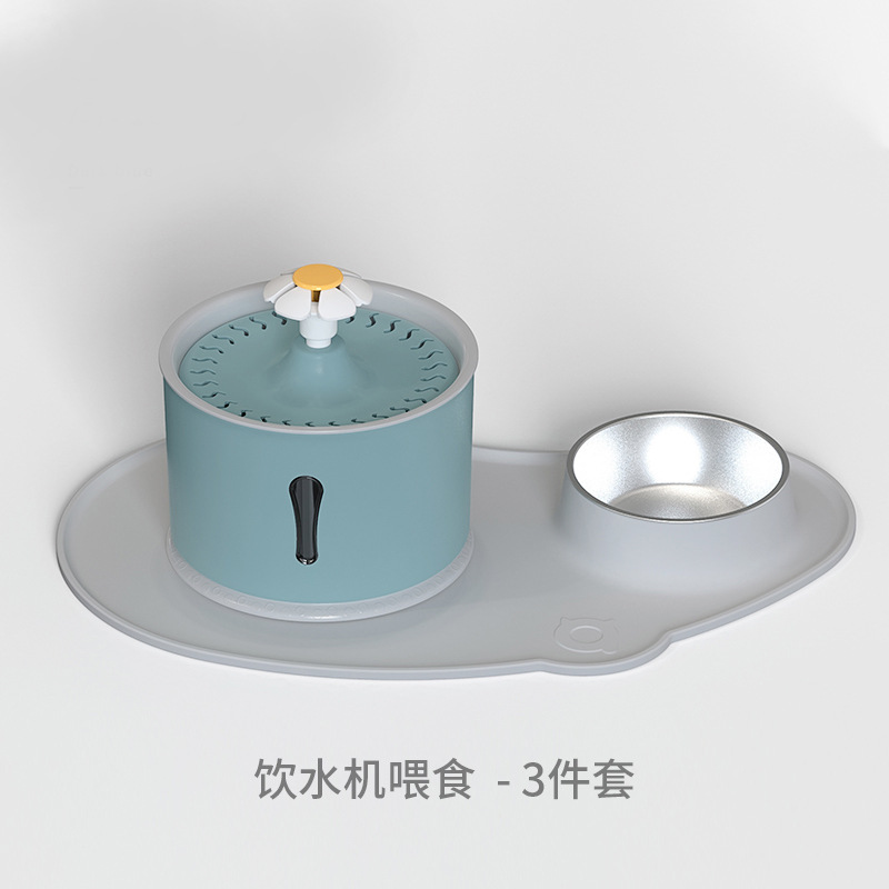 Dispensador de agua inteligente para mascotas circulación automática de agua potable Filtro de purificación Meow Bass alimentador de agua combinación de tazón de agua