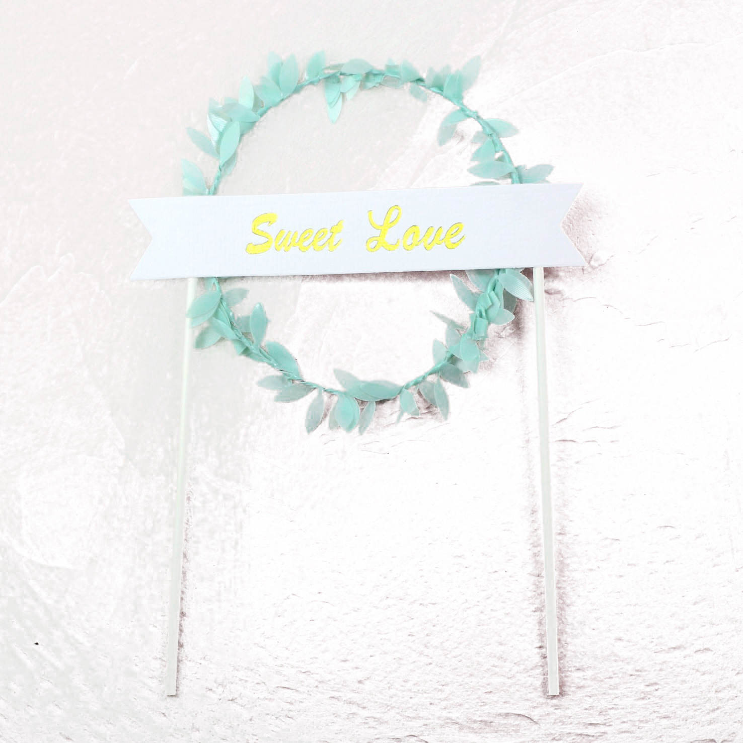 Decoración pastel anillo ratán, feliz cumpleaños, boda, colorido