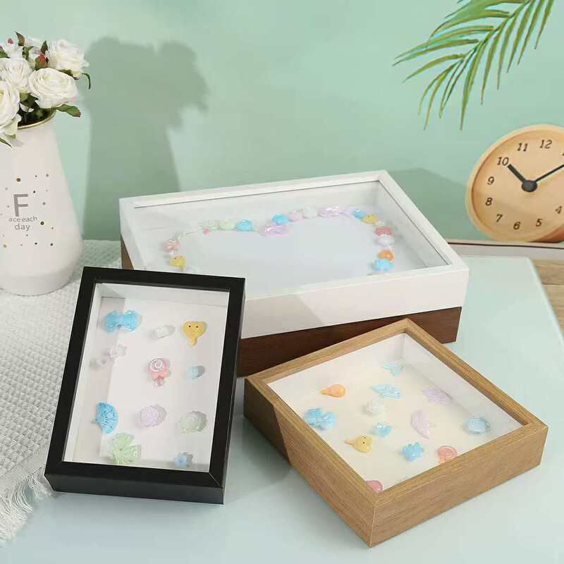 Hollow 3-5cm Three-Dimensional Photo Frame Handmade DIY Creative Display Stand 678inch Dried Flower Specimen Wall-Mounted Wooden Frame Picture Frame