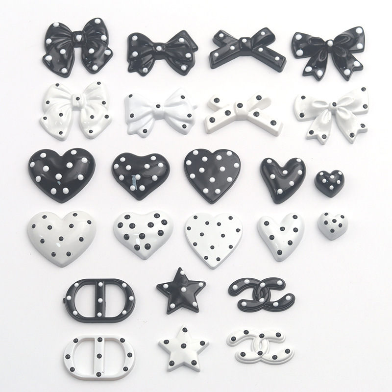 Abs Polka Dot Bow Peach Heart Jewelry Accessories Handmade DIY Cream Glue Mobile Phone Case Patch Hairpin Earring Material Abs Polka Dot Bow Peach Heart Jewelry Accessories Handmade DIY Cream Glue Mobile Phone Case Patch Hairpin Earring Material