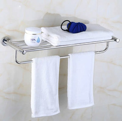 304不鏽鋼酒店浴巾架 浴室置物架加厚毛巾架衛生間掛件廠家直銷