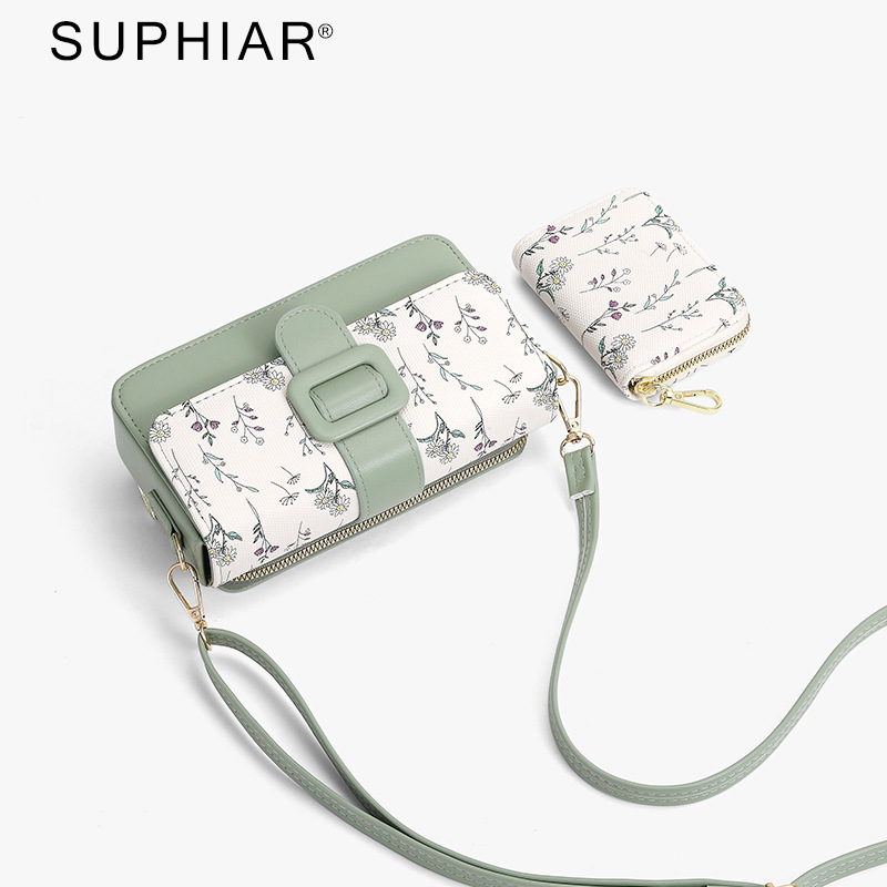 Bolso de teléfono móvil transfronterizo nueva moda femenina señoras de un solo hombro bolso de teléfono móvil monedero mini pu mensajero bolso de teléfono móvil