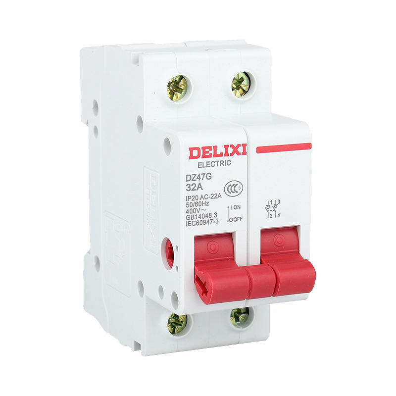 Delixi small isolation switch DZ47G 1P2P3P4P 32A-100A isolation switch circuit breaker