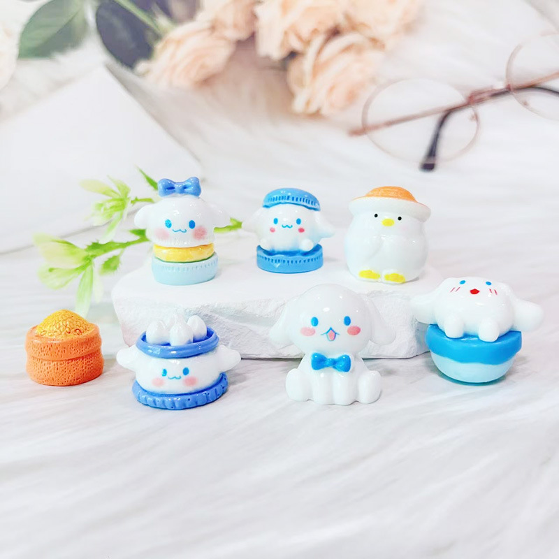 Cartoon Creative Cute Rabbit Ears Hello Kitty Chicken Doll Car Ornaments Decorative Accessories Desktop Car Ornaments