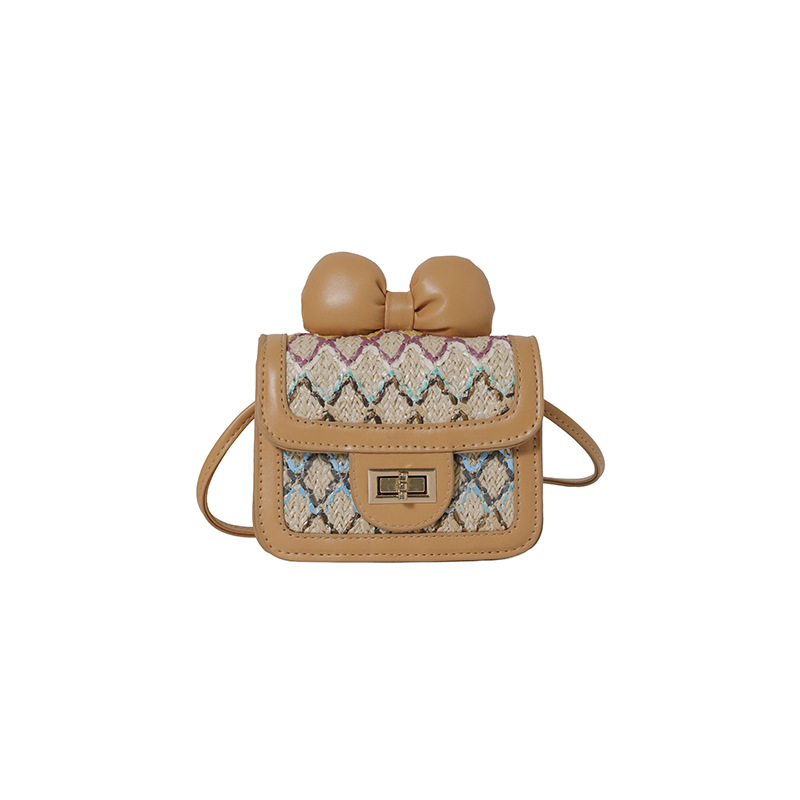 Hermosos arcos extranjeros, bolsos de hombro para hombres y mujeres, bolsos mini compactos para bebés, bolsos de moda tejidos para niños
