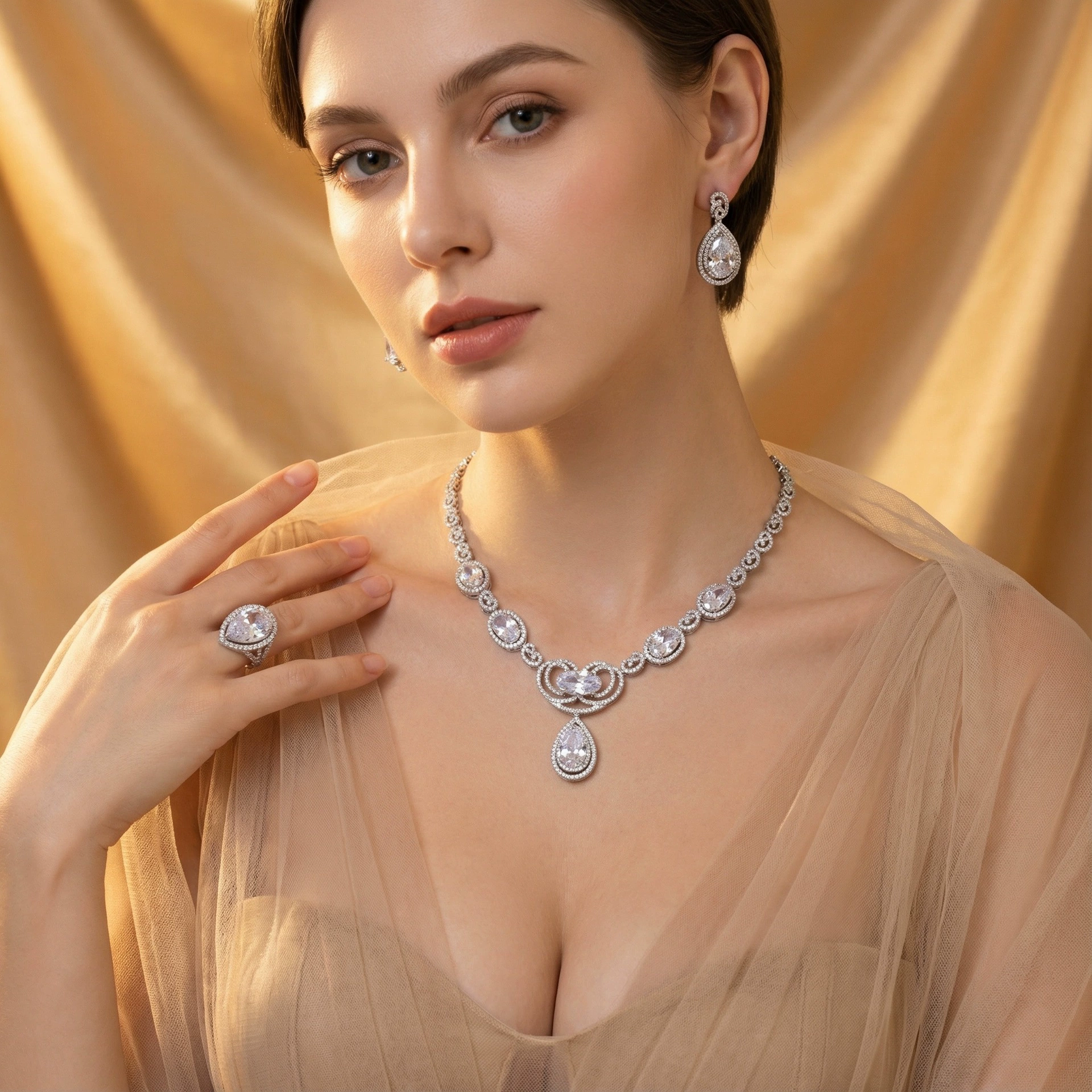 Цирконий, универсальное ожерелье, цепочка для ключей/сумки, стиль light luxury, простой и элегантный дизайн, стиль высокого качества, интернет‑мем
