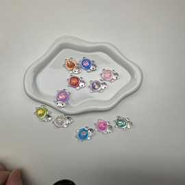 新品夜光亮片乌龟 diy奶油胶手机链耳环小挂件亚克力饰品配件批发