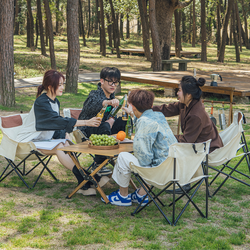 Outdoor supplies camping folding chair ultra-light portable wilderness camping fishing stool sketch chair moon chair wholesale