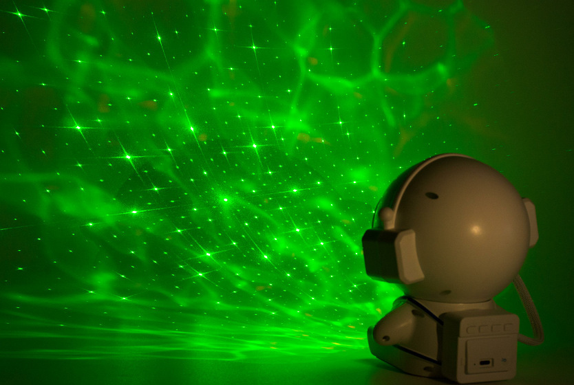 Astronauta agua patrón láser proyección estrellado luz dormitorio astronauta decoración control remoto atmósfera estrellado luz nocturna