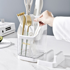 Kitchen multifunctional draining knife holder kitchen knife cutting board pot lid spoon chopsticks integrated desktop knife chopping board rack storage rack