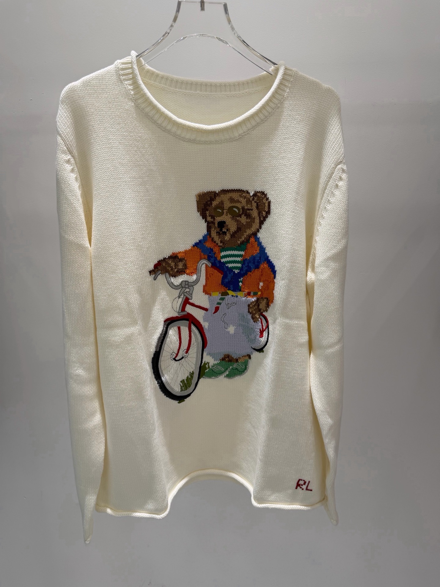Polo Ralph Lauren Polo Bear Cashmere Crewneck Sweater White