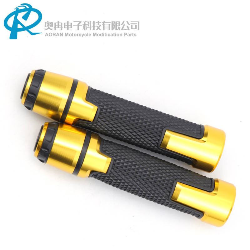 Motorcycle Calf Modified Handlebar Rubber Sleeve Aluminum Alloy Plug Grip Suitable for Yamaha Modified Handlebar Rubber Sleeve