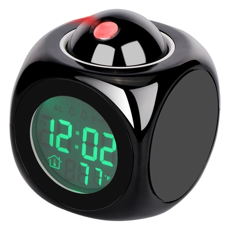 Новые многофункциональные часы с английским проектором, светодиодный проекционный будильник, часы с голосовым отчетом, проекционные часы