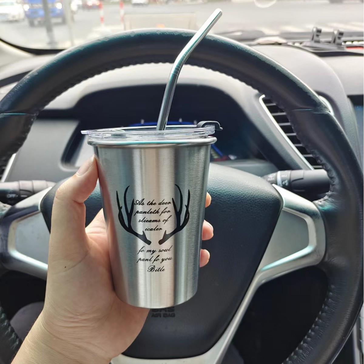 뿔 + 뚜껑 + 빨대 350ml